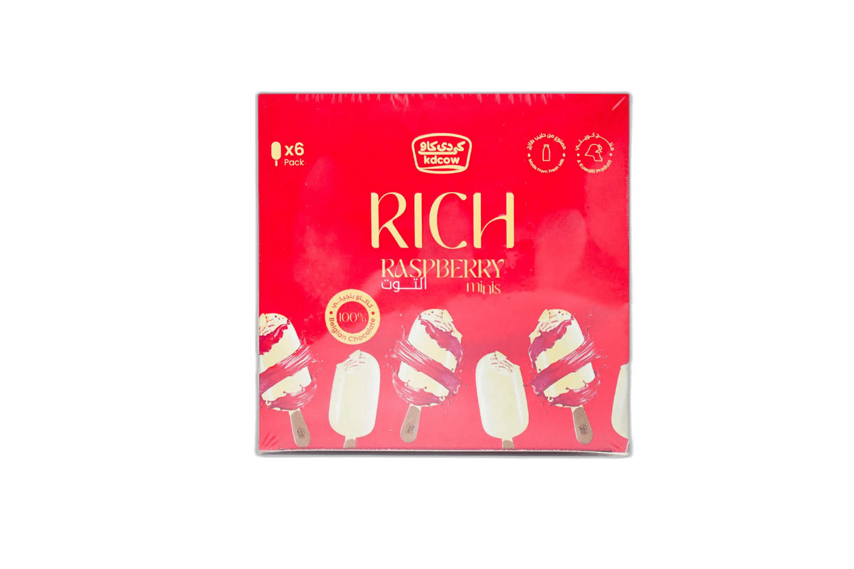 KD Cow Rich Ice Cream Raspberry 6 x 60 ml