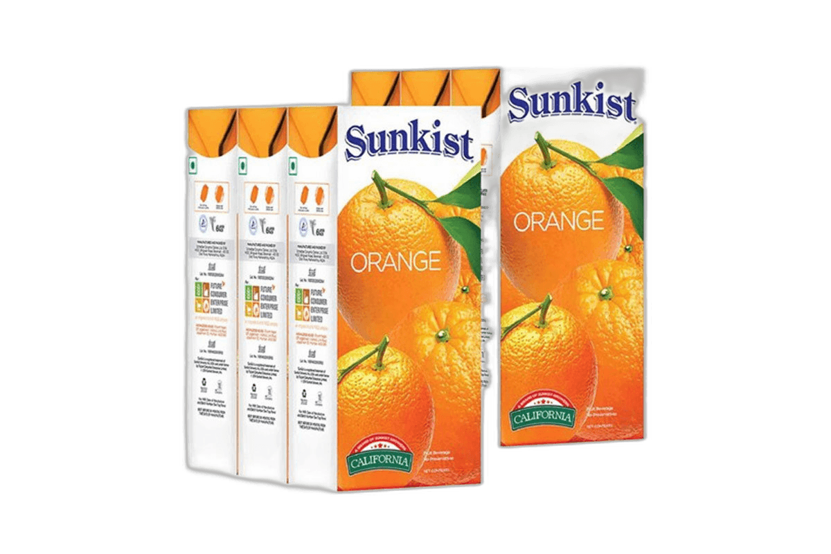 Sunkist Orange Juice 6 x 250 ml