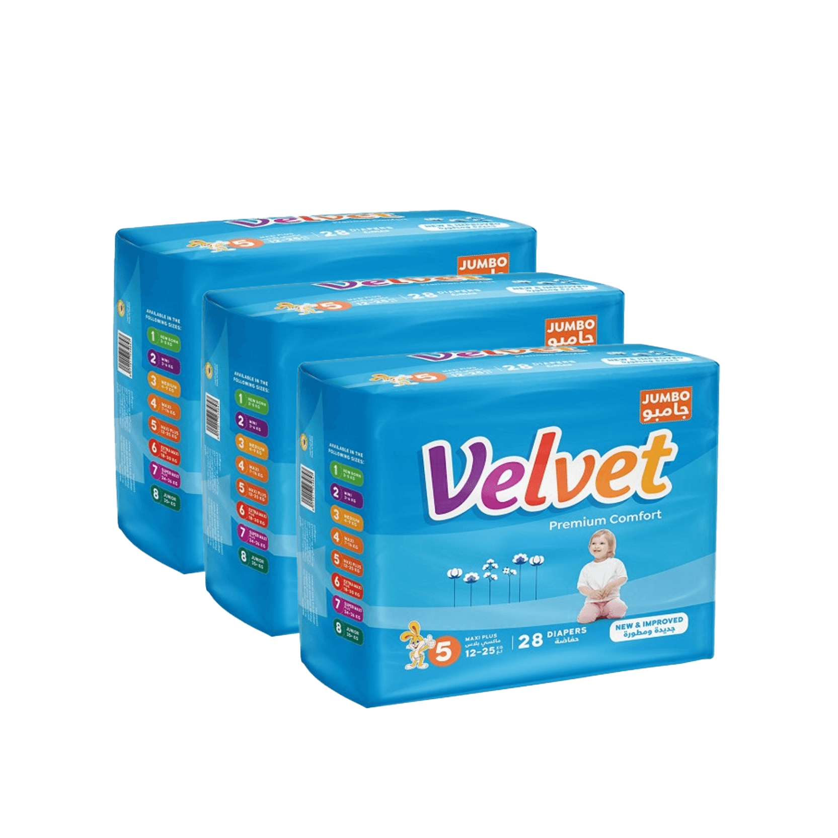 Velvet Comfort 5 Maxi Plus 12-25 kg 3 Pack