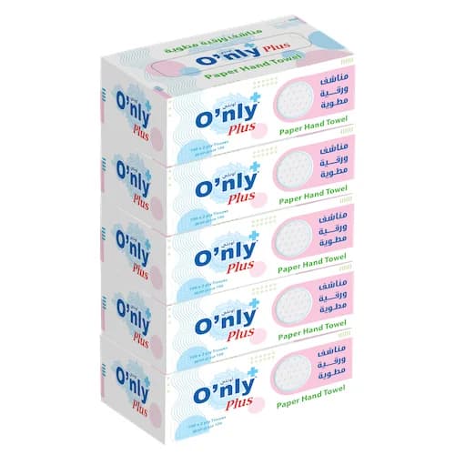 Only Hand Towel ( 210 X 220mm) 2ply 5 x 100 Pack