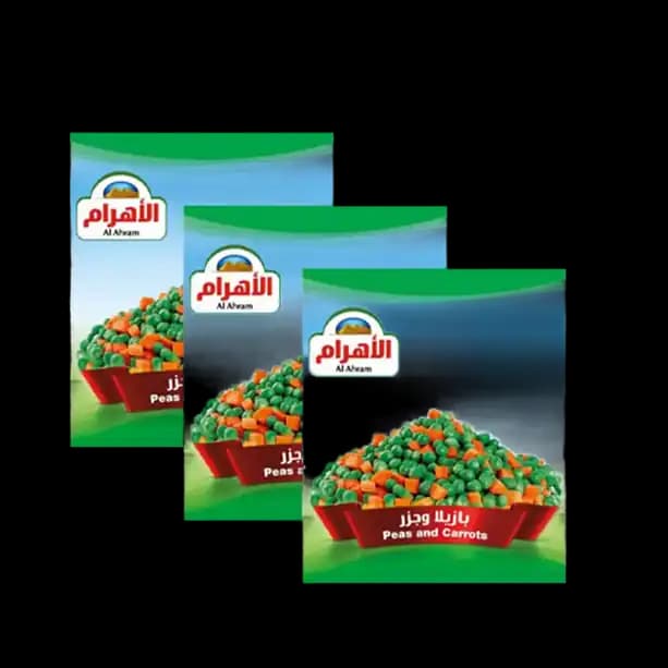 Al Ahram Peas Frozen Carrots 3 x 400g