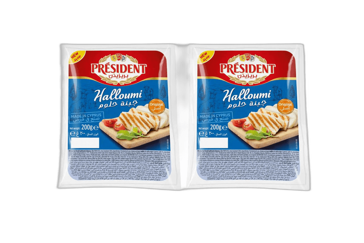 President Halloumi Cheese Whole Fat 2 x, 200g