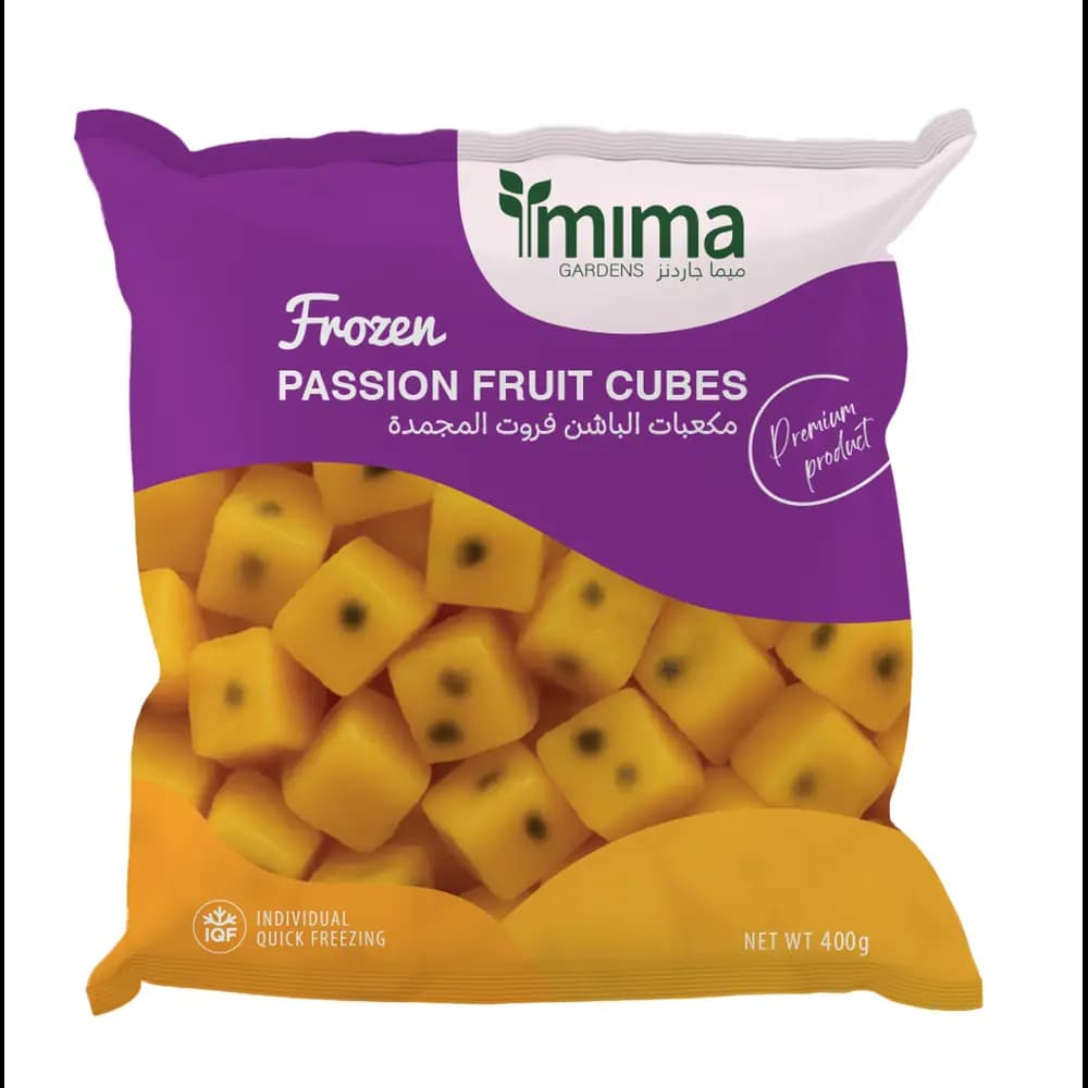 Mima Gardens Frozen Iqf Passion Fruit Cube, 400g
