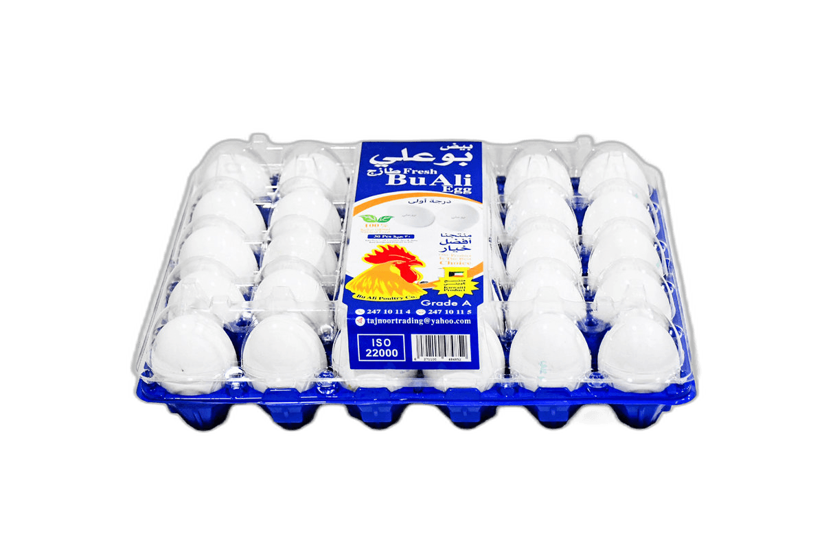 BO Ali Kuwaiti White Egg Tray ( Plastic) 30 Pack
