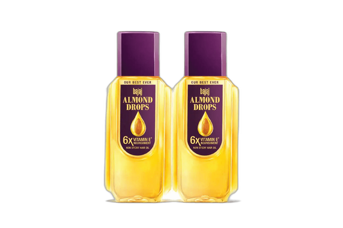 Bajaj Almond Drops Hair Oil, 300ml Twin Pack