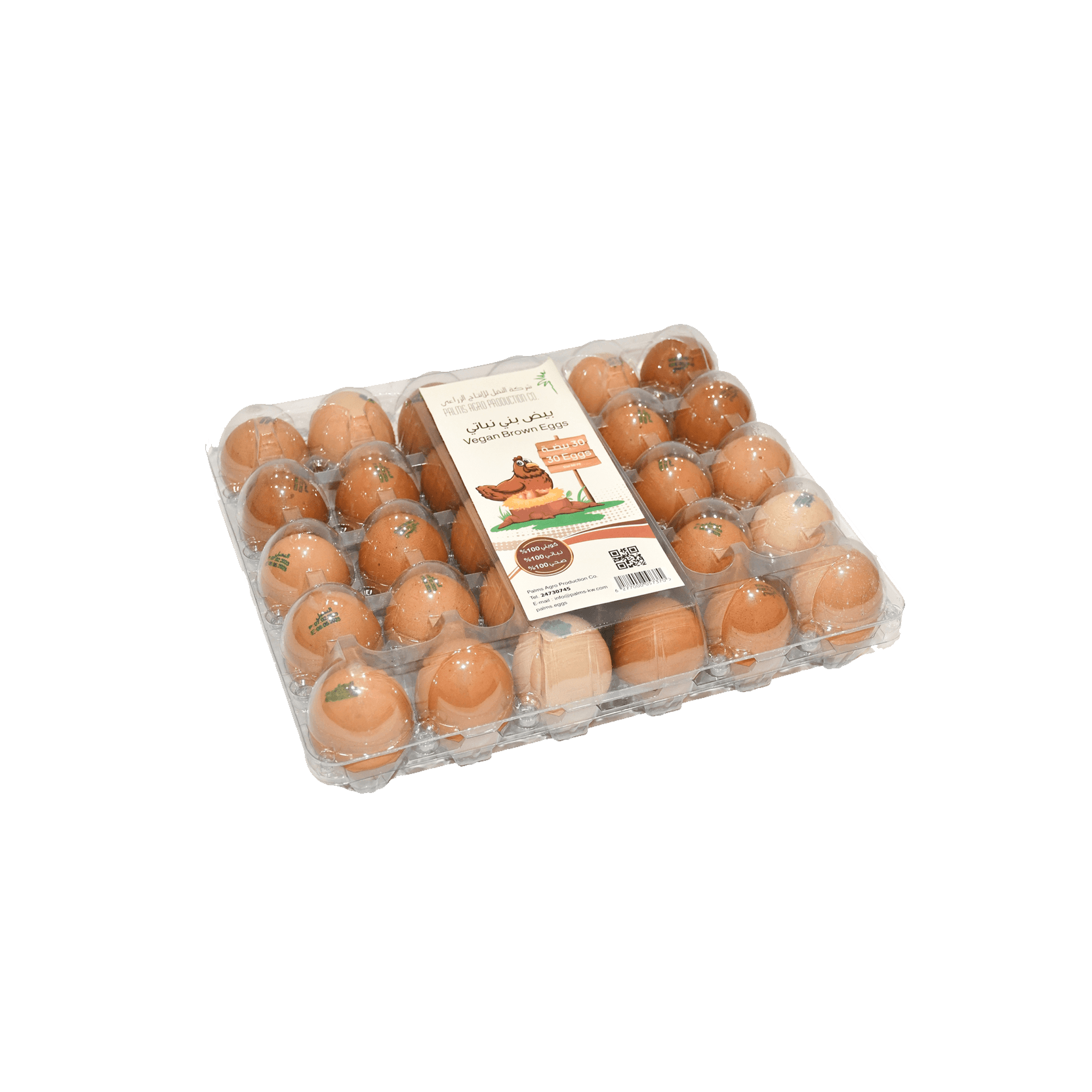 Palms Agro White Vegan Egg Plastic Tray 60/70 30