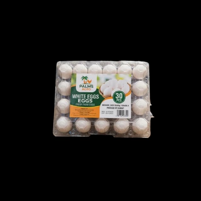 Palms Agro White Eggs Plastic Tray 50/60g 30 pcs