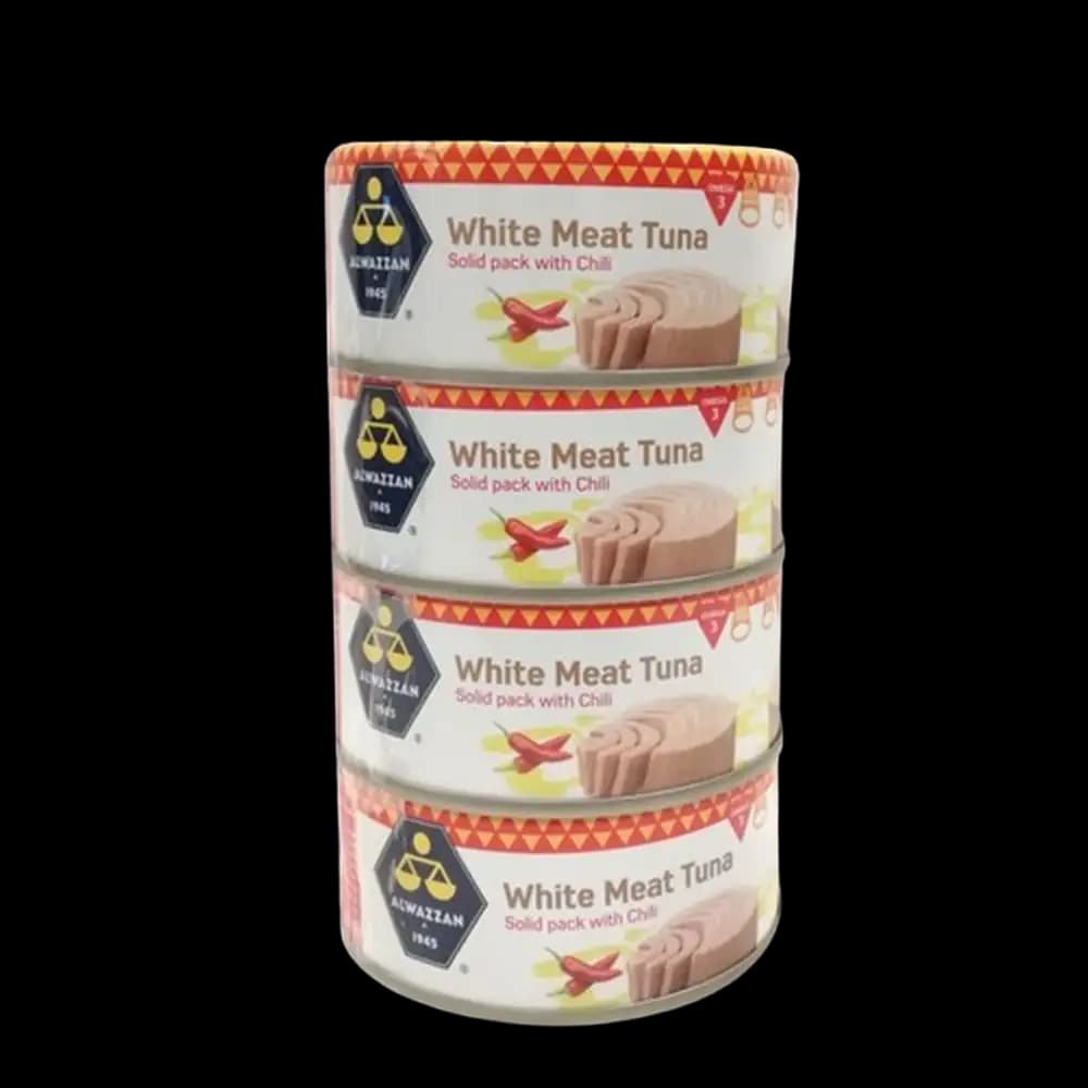 Al Wazzan White Meat Tuna in Chilli 4 × 160g