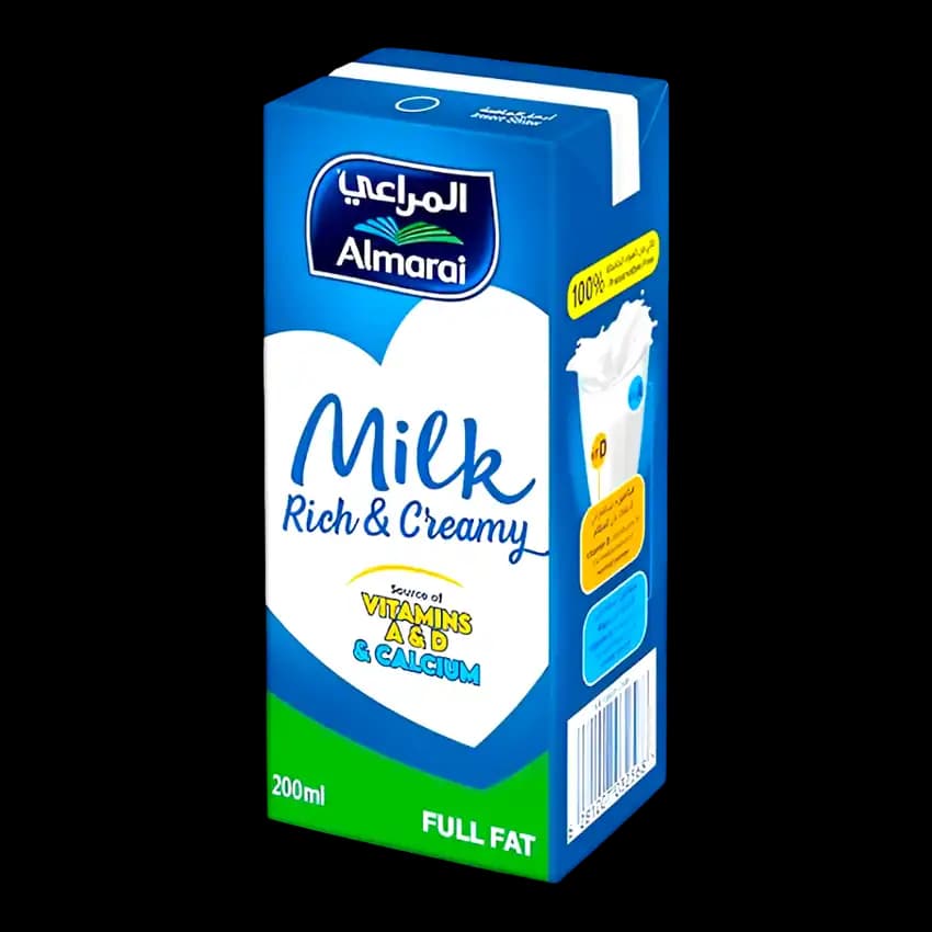 Almarai Added Vitamins UHT FF Milk, 200ml