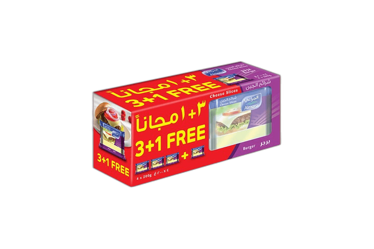 Almarai Burger Slices Cheese 4 x, 200g