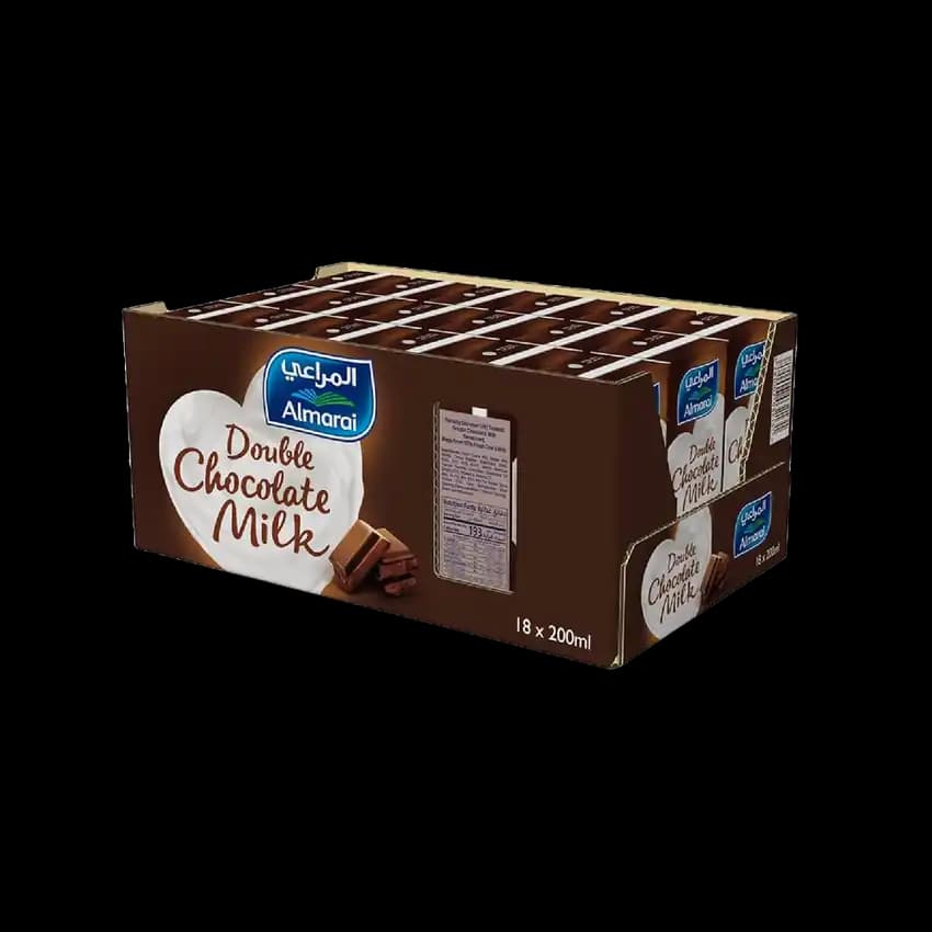 Almarai Double Chocolate UHT Milk 18 x, 200ml