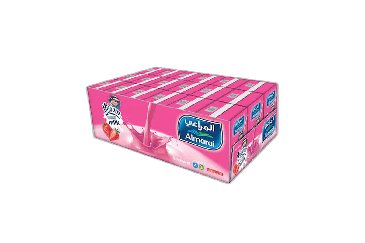 Almarai UHT Milk Strawberry Nijoom 18 x 150 ml