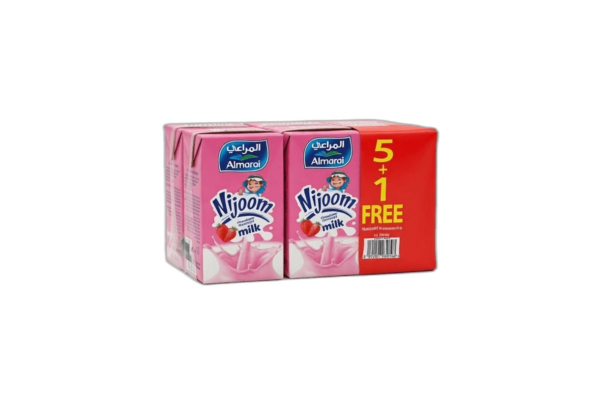 Almarai UHT Milk Strawberry Nijoom 6 x 150 ml