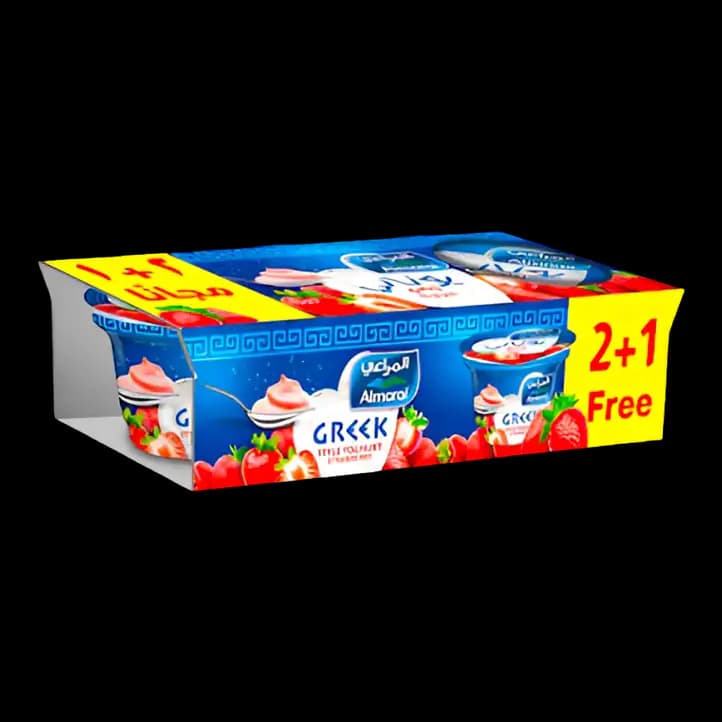 Almarai Yoghurt Strawberry Greek 3 x, 150g