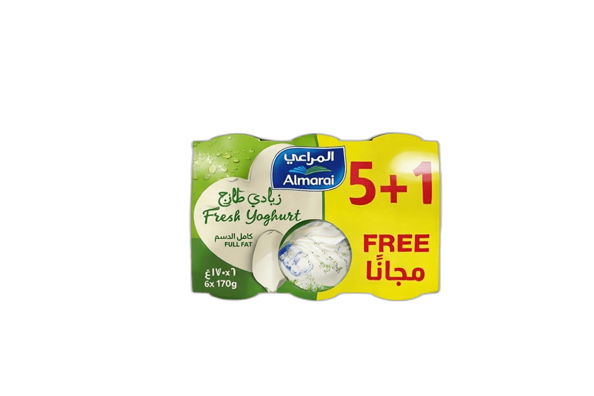 Almarai Full Fat Zabadi Yoghurt 170 g 5 + 1pack