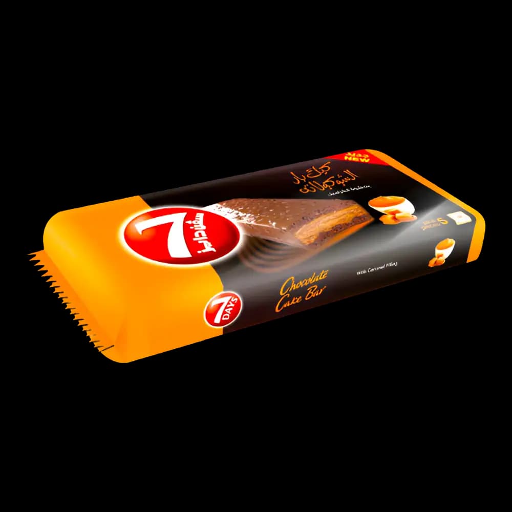 7 Days Cake Bar Enrobed Caramel 5 x, 40g