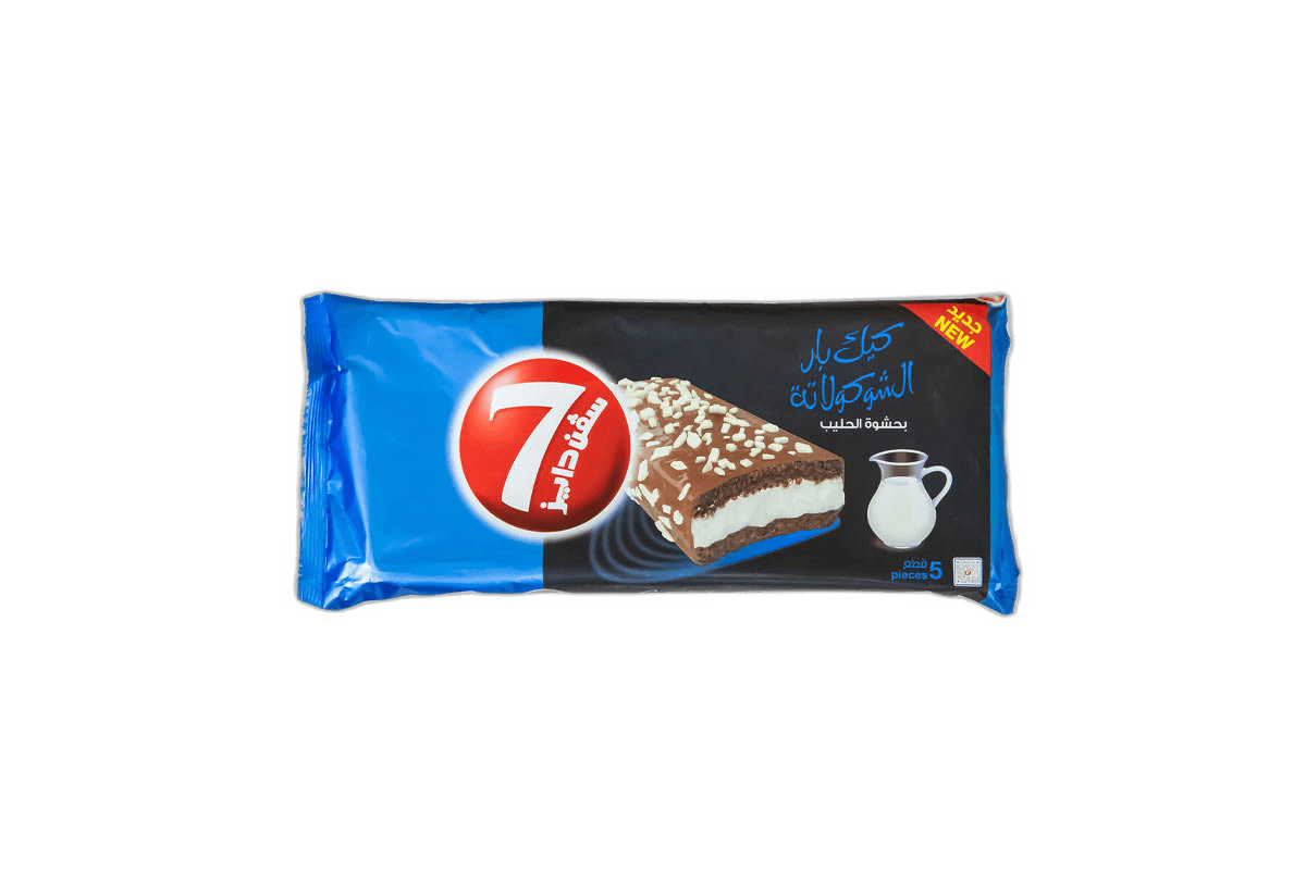 7days Enrobe Cake Bar with Milk Filling 5 x, 40g