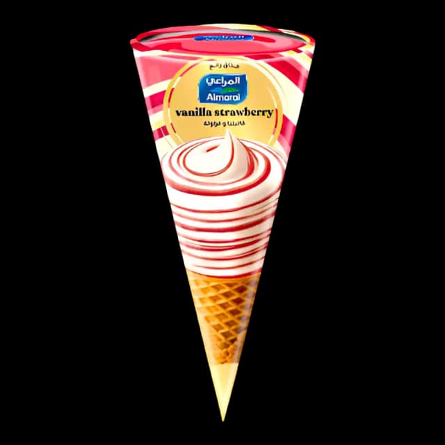 Almarai Vanilla Strawberry Ice Cream Cone, 120ml