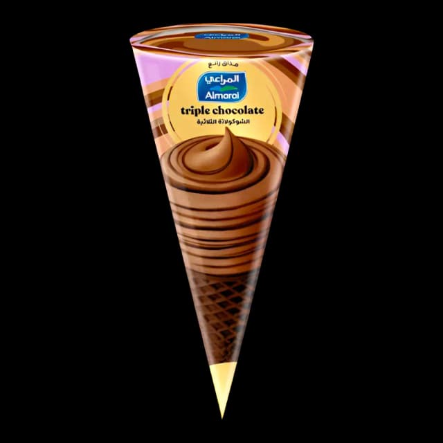 Almarai Triple Chocolate Ice Cream Cone, 120ml