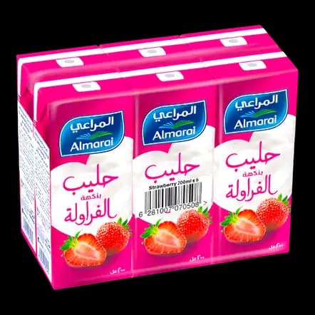 Almarai Strawberry UHT Milk 6 x, 200ml