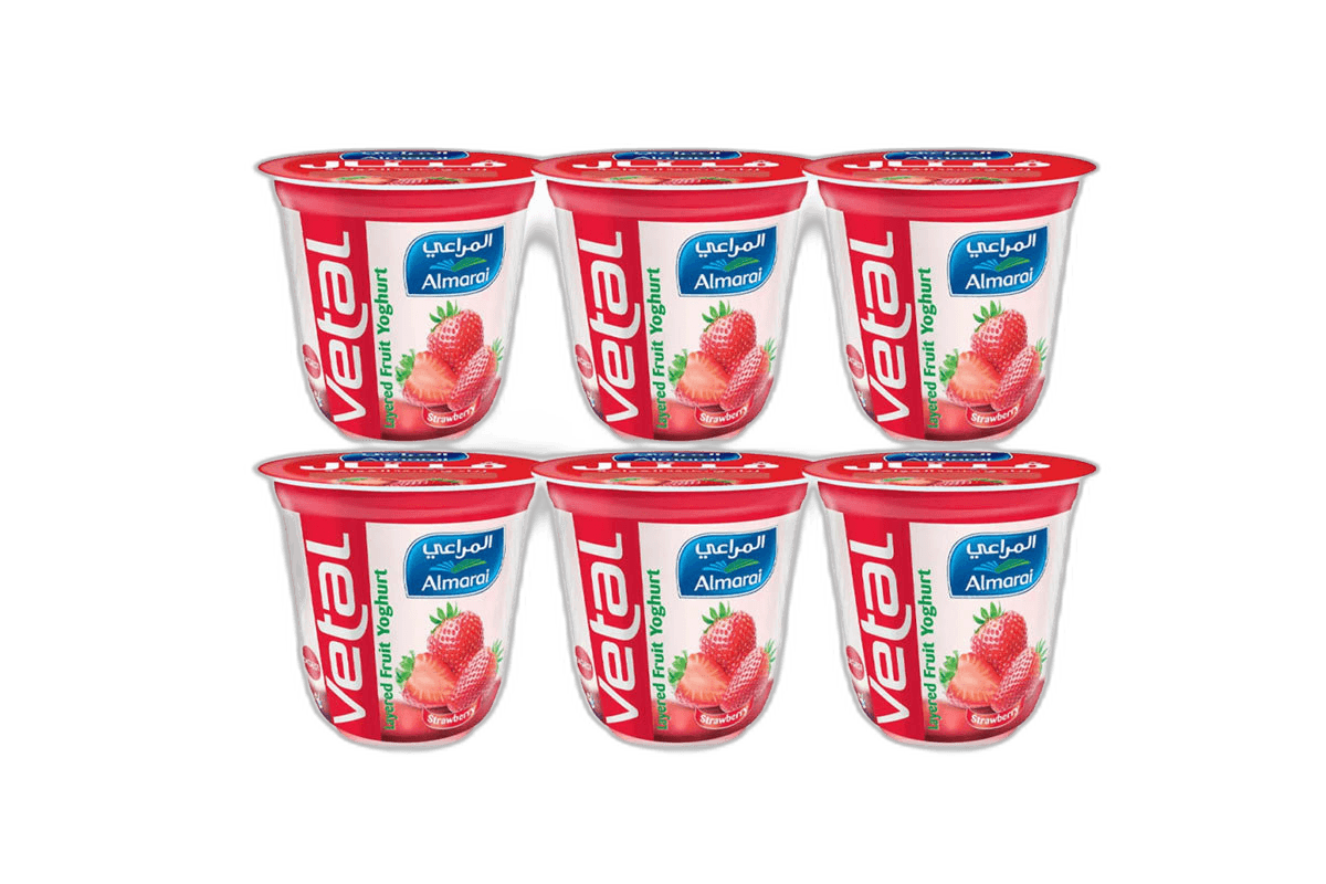 Almarai Vetal Lay. Strawberry Yoghurt 6 x 140 g