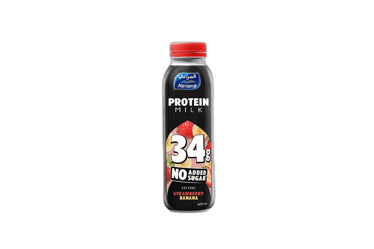 Almarai Protein Milk Strawberry Banana Nas 400 ml