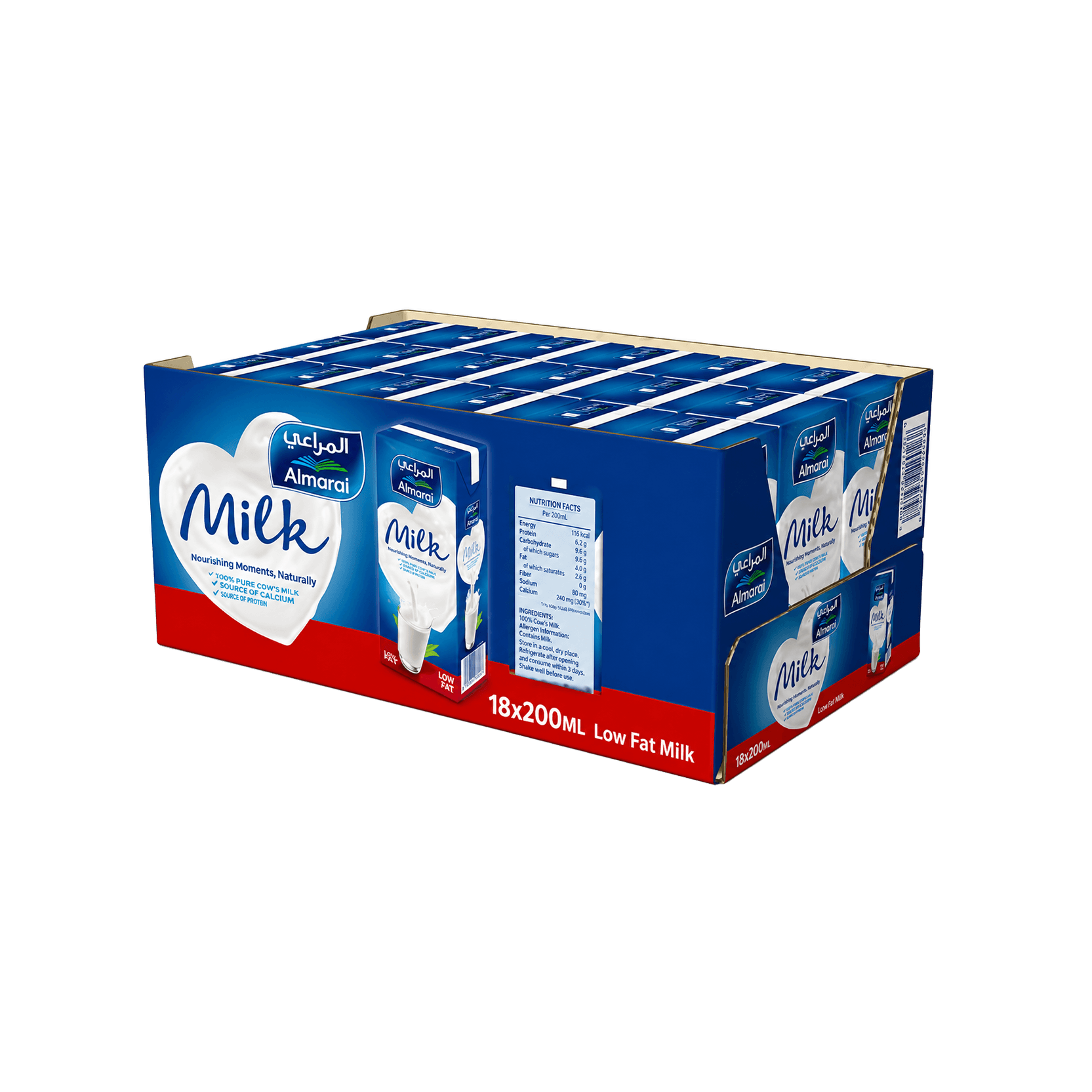 Almarai Low Fat Milk UHT 18 x 200 ml