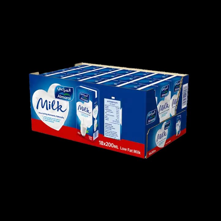 Almarai Low Fat Milk UHT 18 x, 200ml