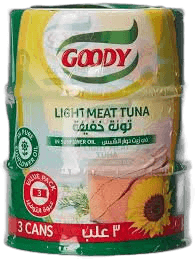 Goody Light Meat Tuna in Sunflower Oil 3 x, 160g