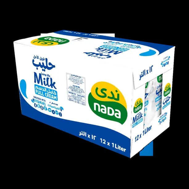 Nada UHT Full Fat Milk 12 x, 1L