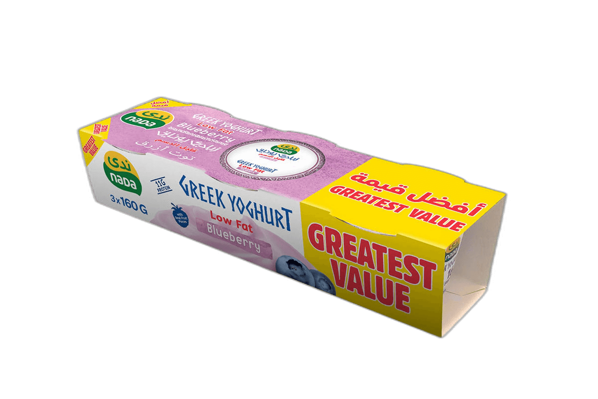 Nada Blueberry Low Fat Yoghurt Greek 3 x, 160g