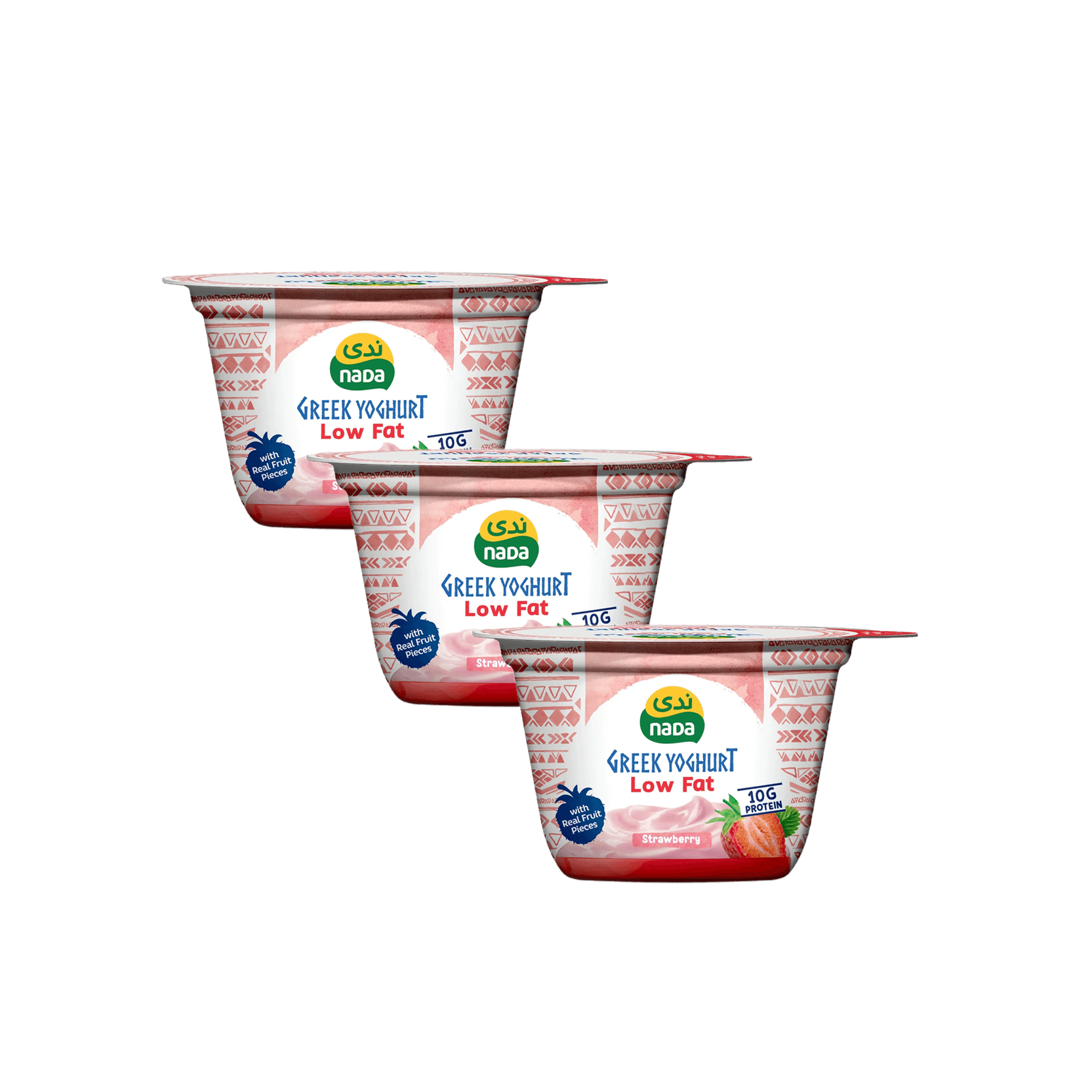 Nada Strawberry Low Fat Yoghurt Greek 3 x, 160g