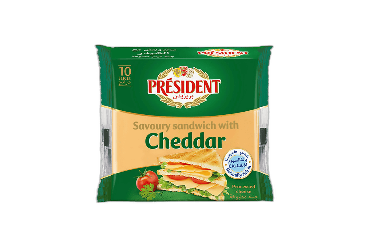 President Sandwich Cheddar Cheese, 200g