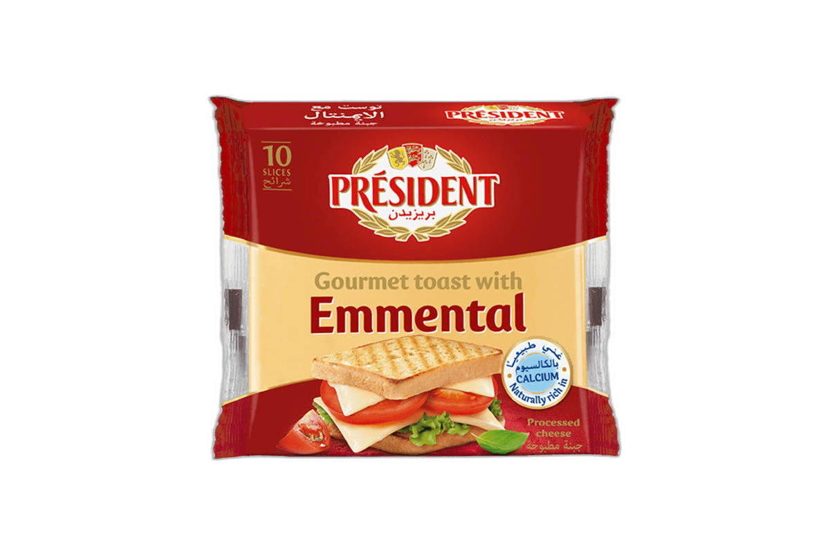 President Toast Emmental Cheese Slices, 200g