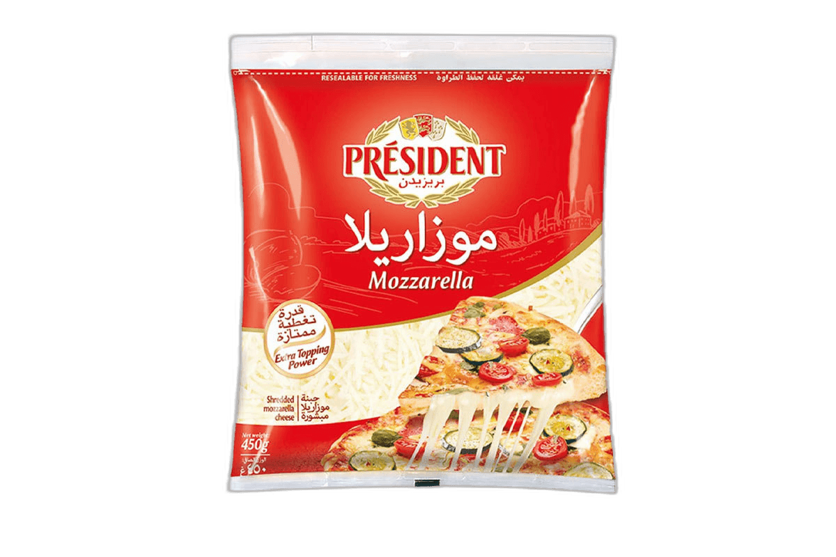 President Mozarella and Cheddar Shredded 450 g