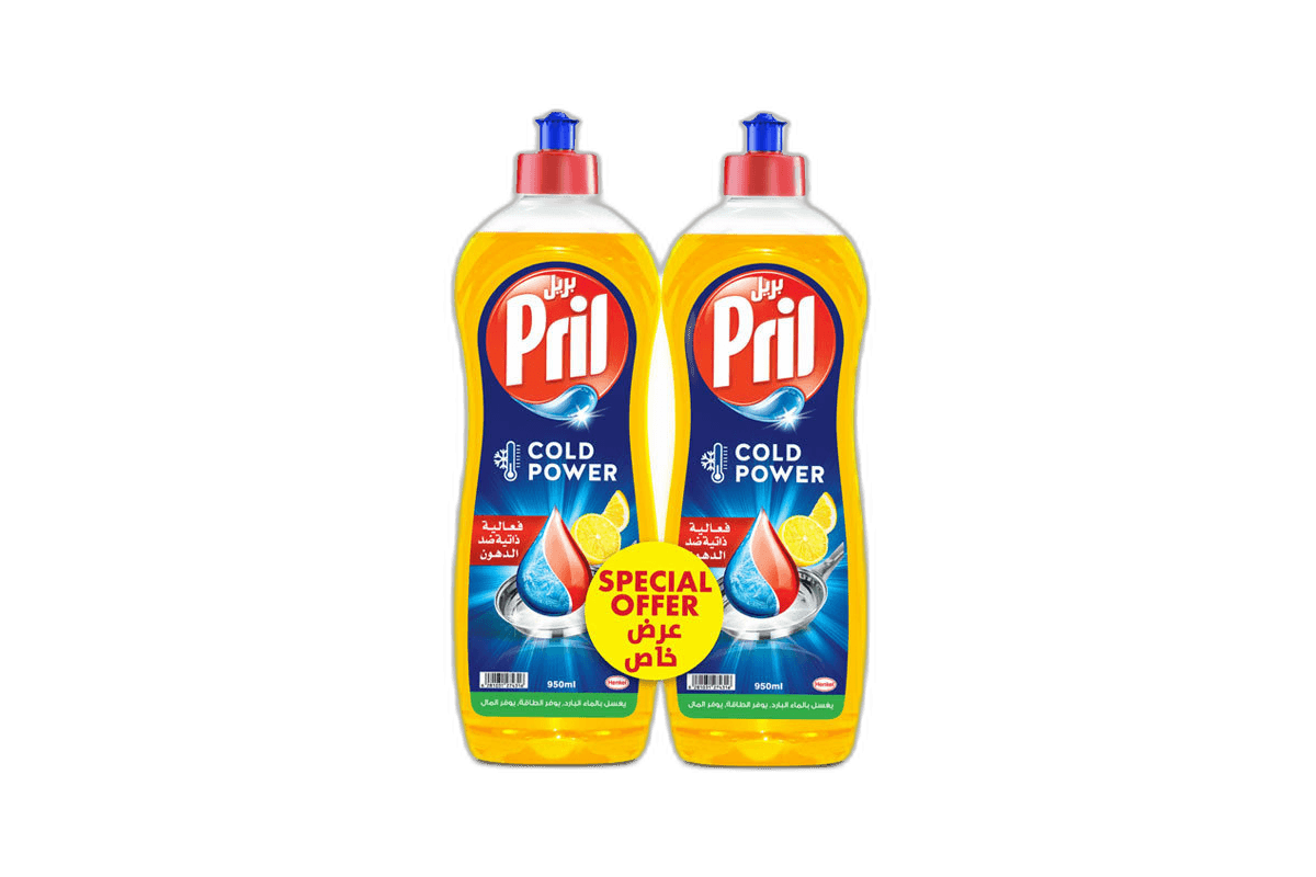 Pril Dishwash Liquid Lemon 2 x, 950ml