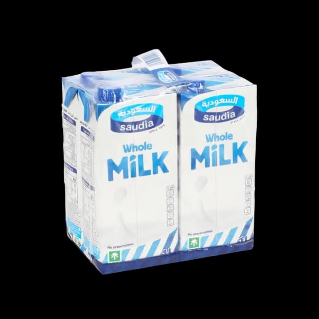 Sadafco Saudia Whole Milk, 1L*4 Pack