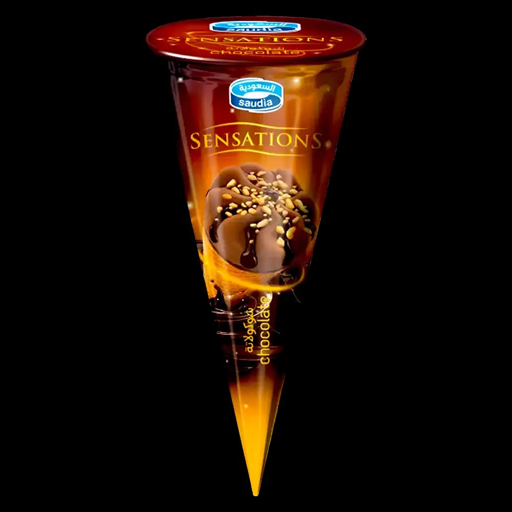 Saudia Pr.Chocolate Ice Cream Cone, 150ml