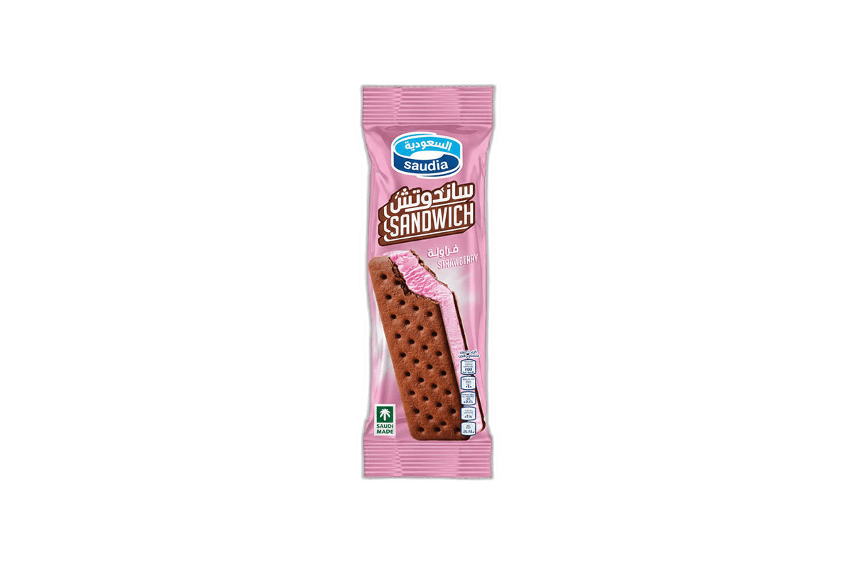 Saudia Sandwich Strawberry Ice Cream 100 ml