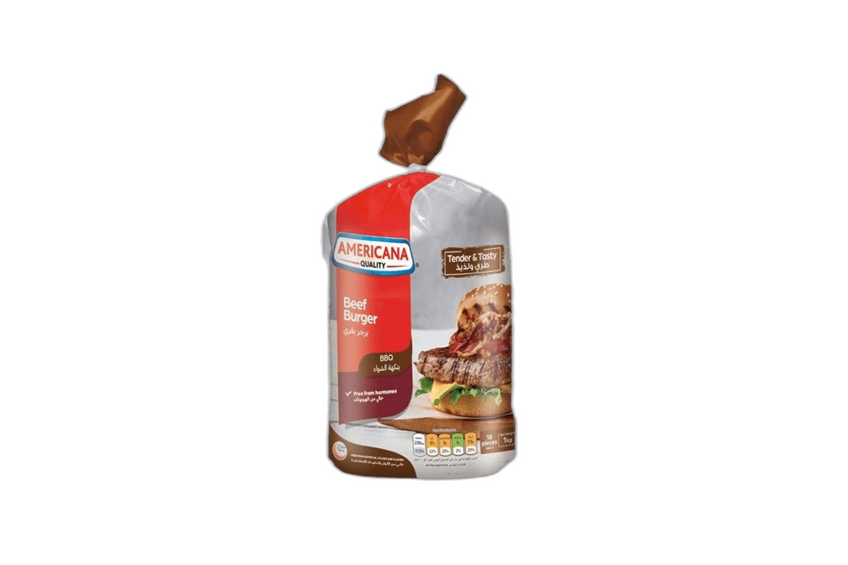 Americana Square Beef Burger 18 x 1 kg