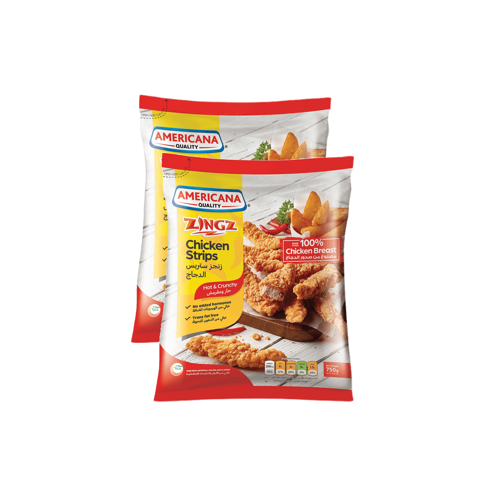 Americana Chicken Strips Spicy 2 x 750 g