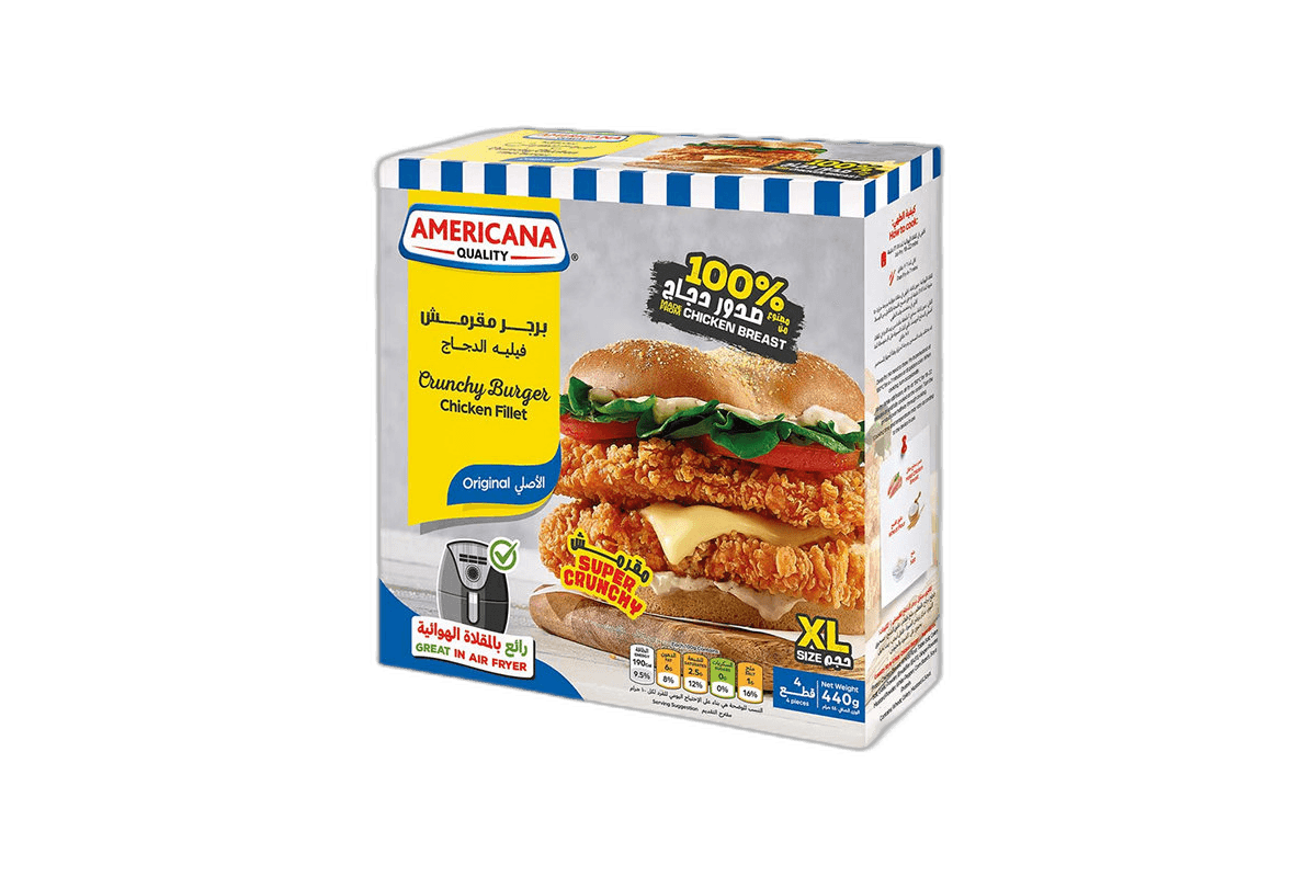 Americana Crunchy Chicken Fillet Burger 440 g