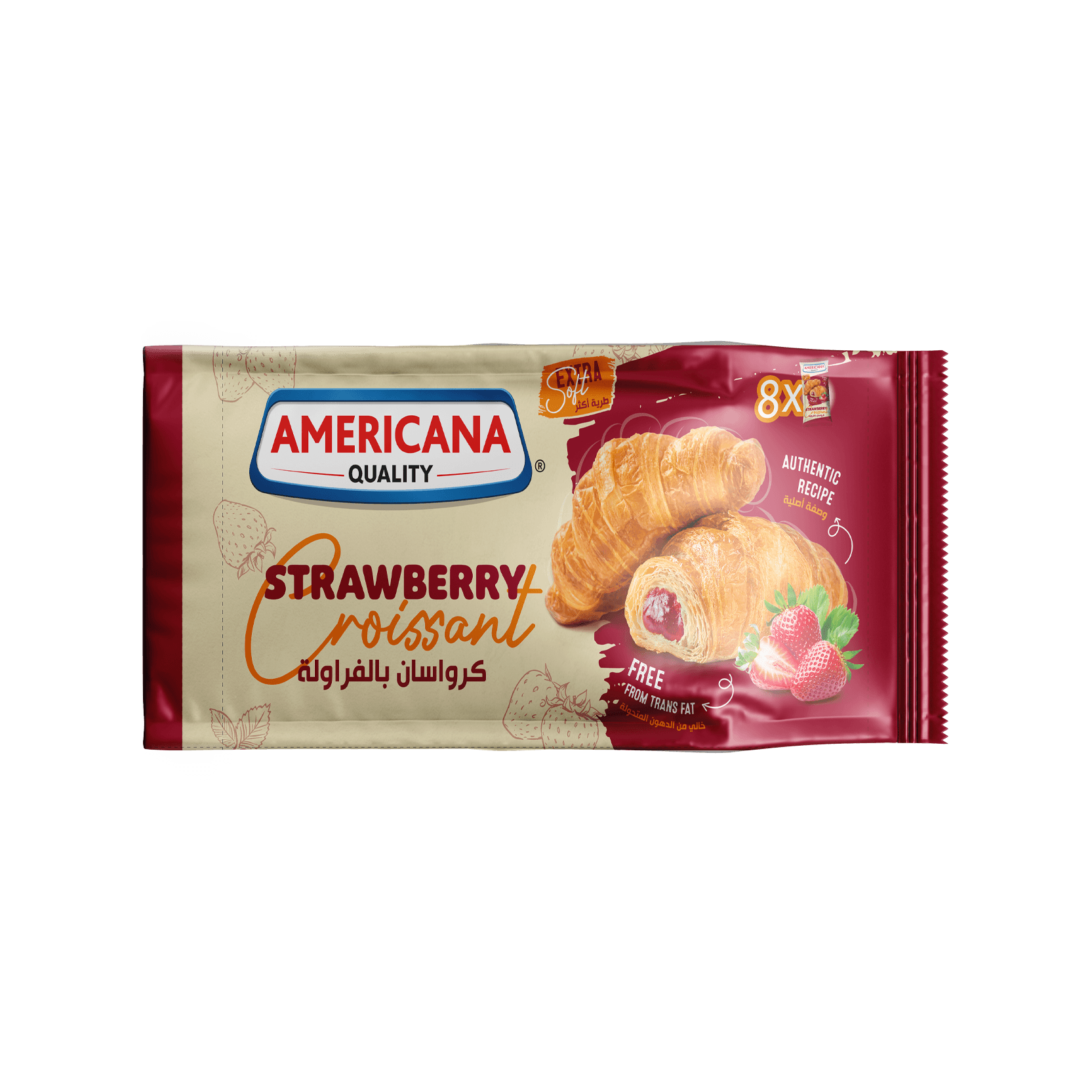 Amr Soft Sberry Jam Croissant Trans Fat Free 65 g