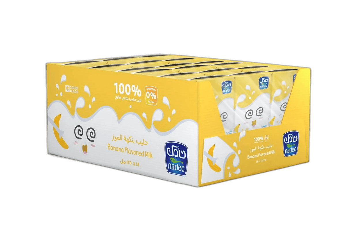 Nadec Banana UHT Milk 18 x, 125ml