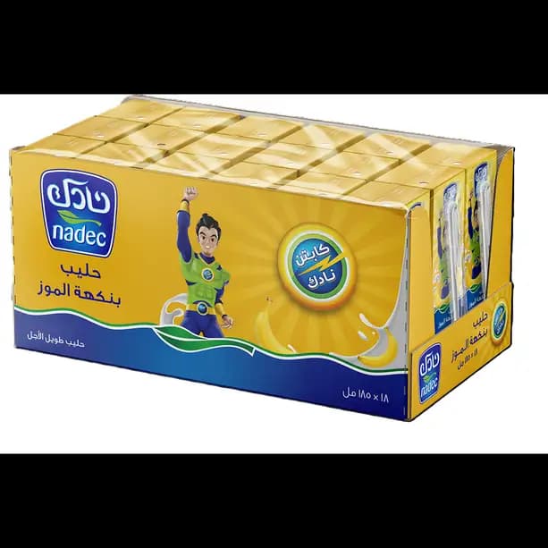 Nadec Banana UHT Milk 18 x, 125ml