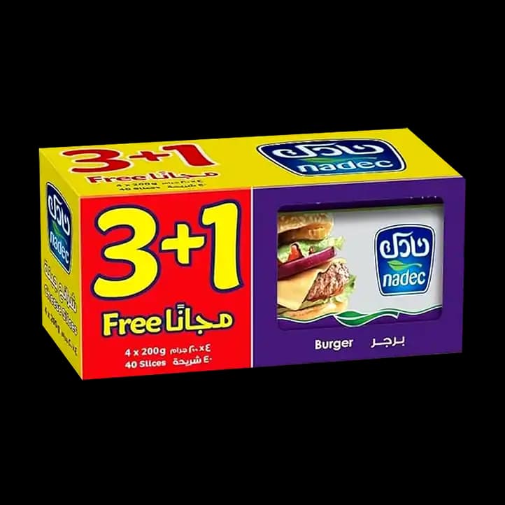 Nadec Cheese Slice Burger 4 x, 200g