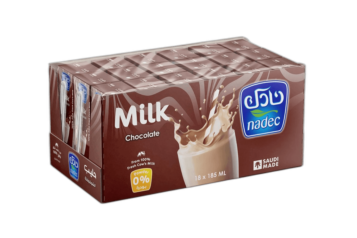 Nadec Chocolate Milk 18 x 185 ml