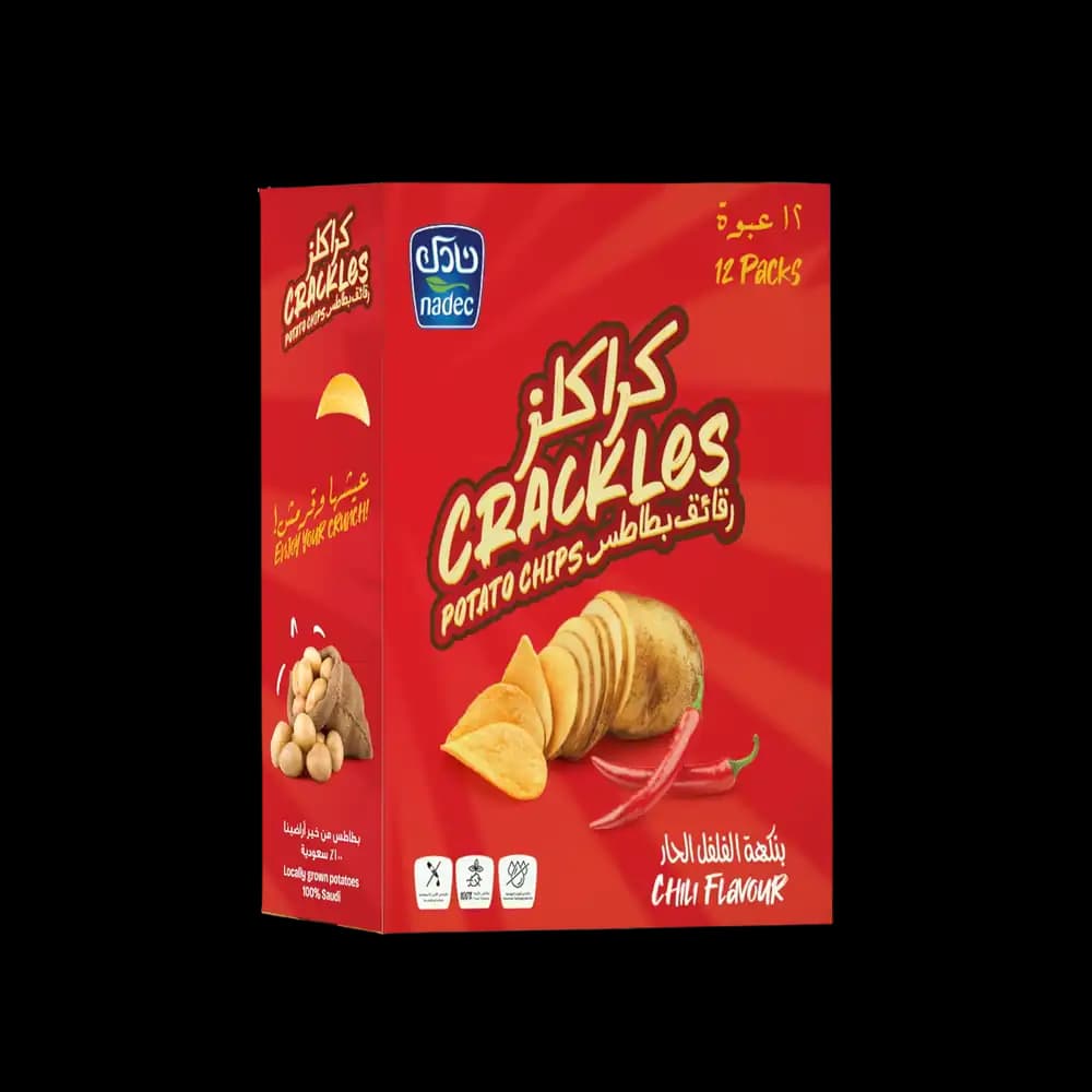 Nadec Crackles Potato Chips Chili, 21g