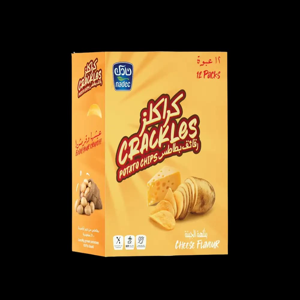 Nadec Crackles Potato Chips Cheese, 21g