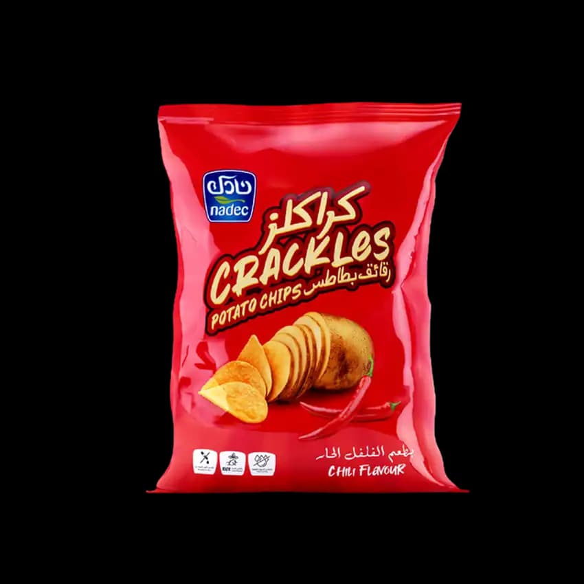 Nadec Crackles Potato Chips Chili, 40g